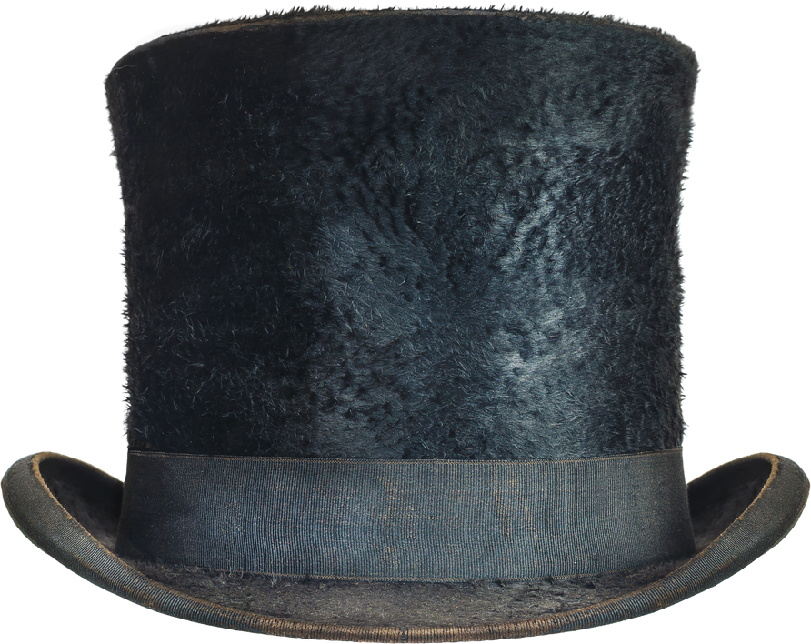 Antique Black Gentleman Hat